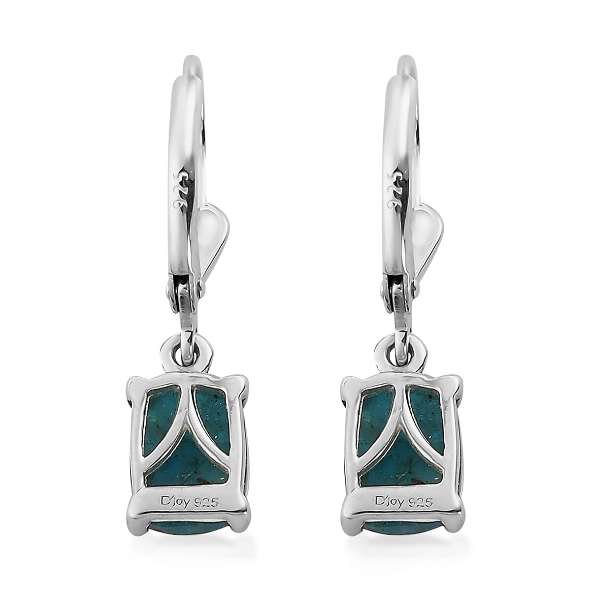 Matrix Neon Apatite Lever Back Earrings in Sterling Silver 3.15 ctw