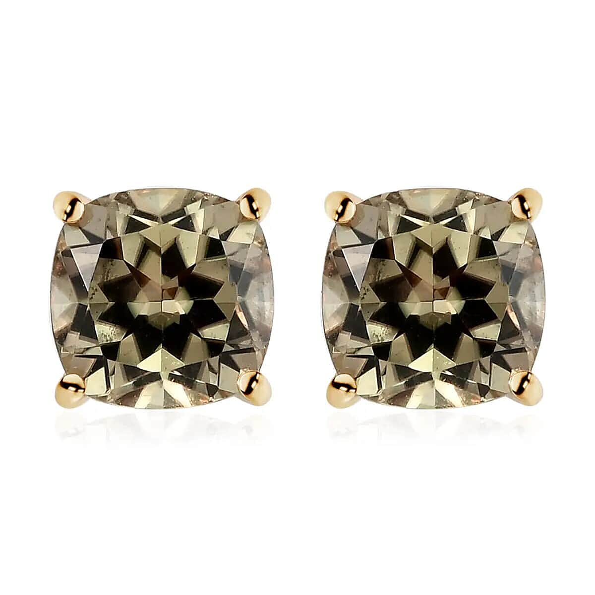 ILIANA 18K Yellow Gold AAA Turkizite Solitaire Stud Earrings 3.30 ctw image number 0