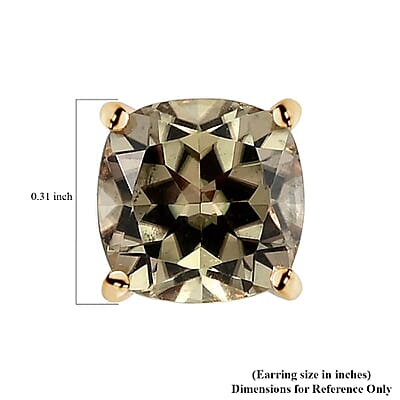 Iliana AAA Turkizite Solitaire Stud Earrings, 18K Yellow Gold Earrings, Gold Studs, AAA Turkizite Earrings, Gold Gifts 3.30 ctw