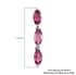 Pure Pink Mystic Topaz Dangle Earrings in Platinum Over Sterling Silver 3.80 ctw image number 4