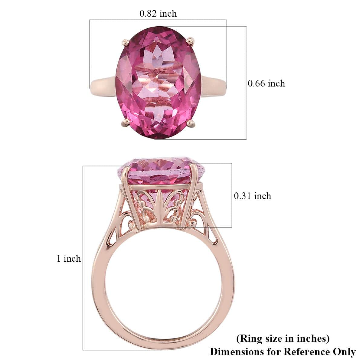 Pure Pink Mystic Topaz Solitaire Ring in Vermeil Rose Gold Over Sterling Silver (Size 10.0) 12.35 ctw image number 5