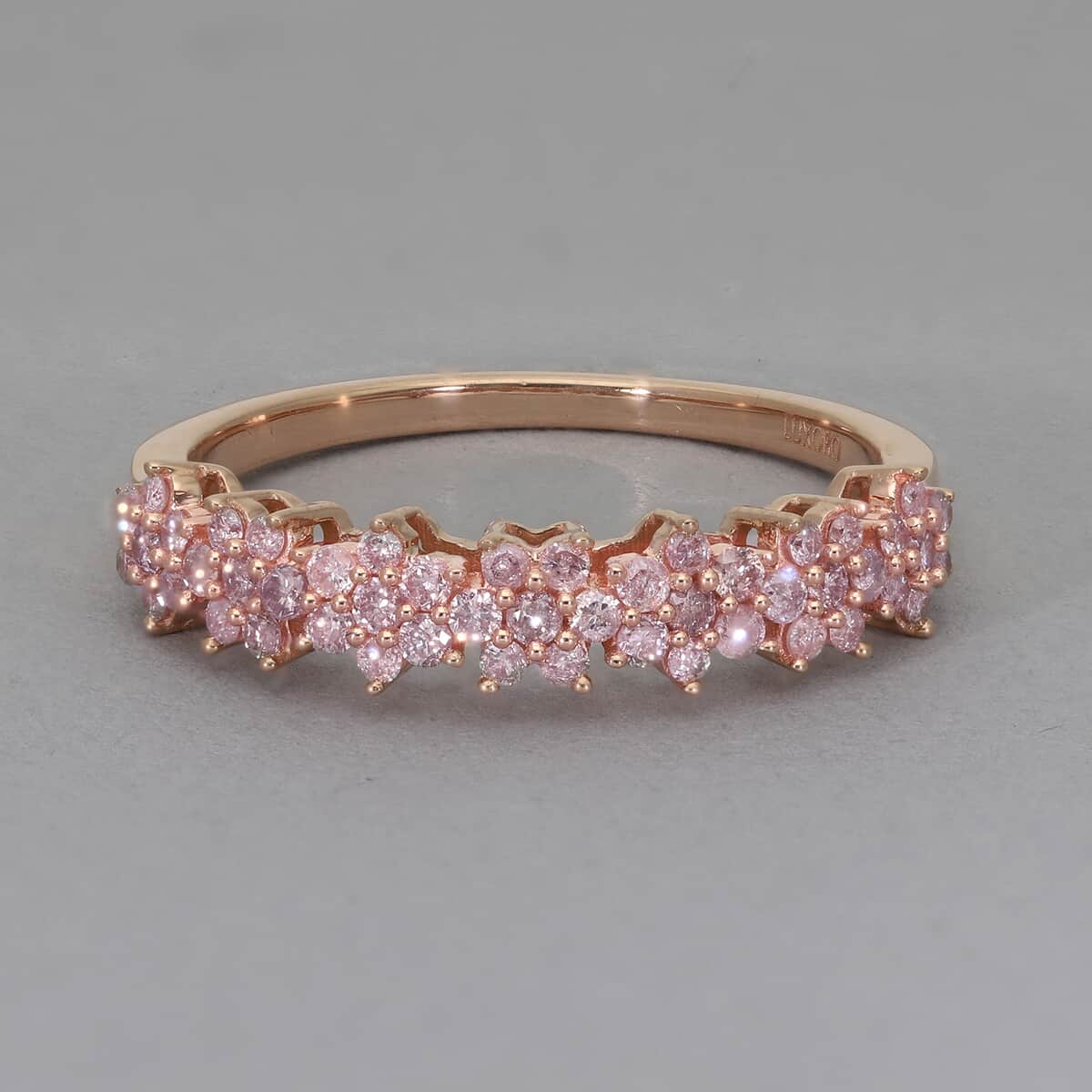 LUXORO 10K Rose Gold Natural Pink Diamond Ring (Size 6.0) 2.35 Grams 0.50 ctw image number 1