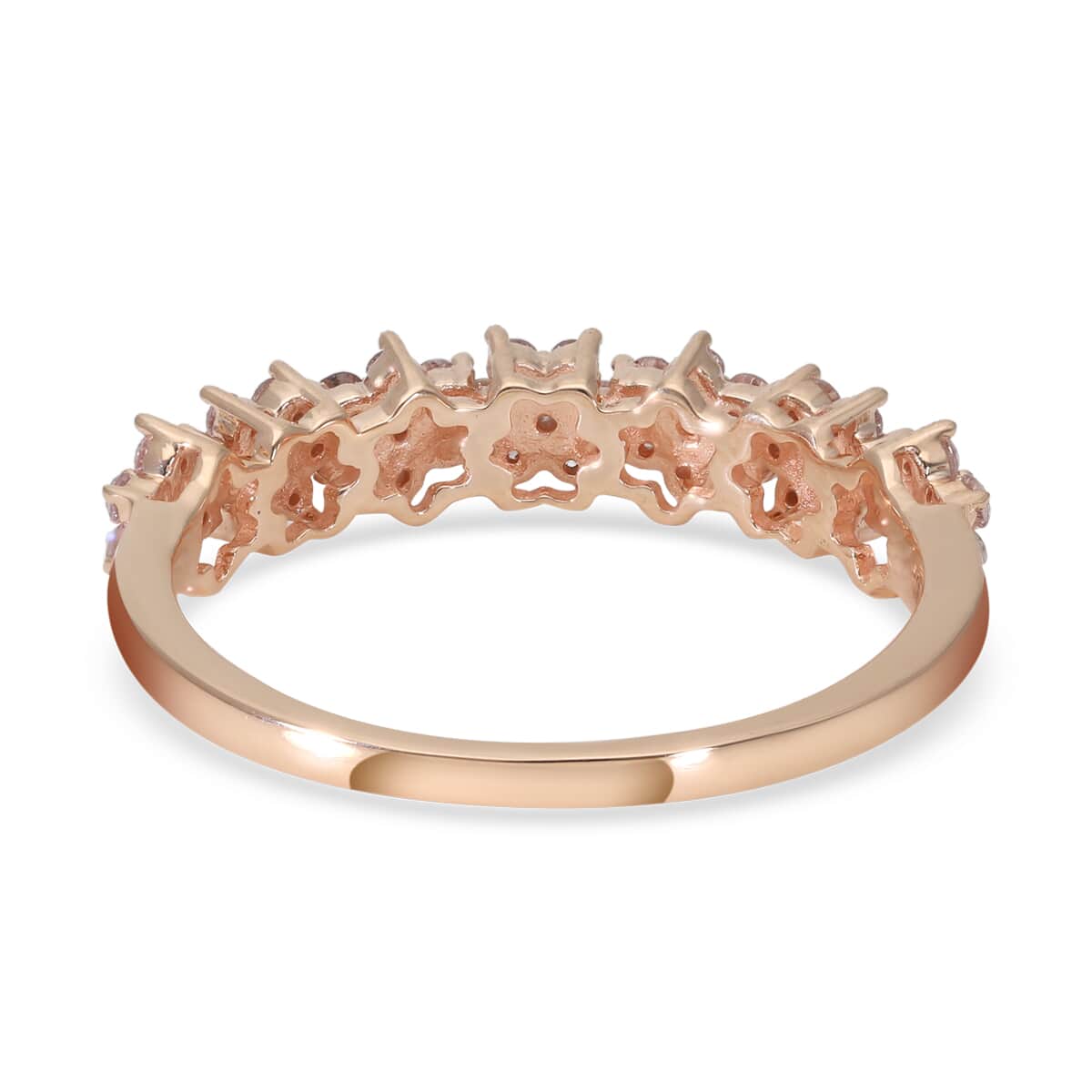 LUXORO 10K Rose Gold Natural Pink Diamond Ring (Size 6.0) 2.35 Grams 0.50 ctw image number 4