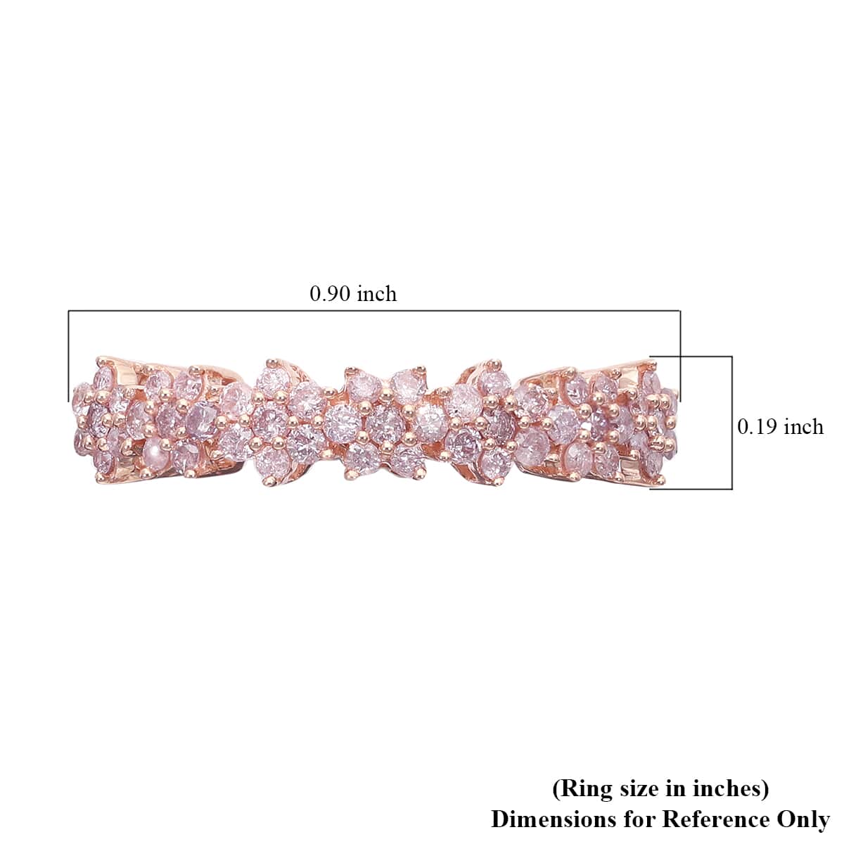 LUXORO 10K Rose Gold Natural Pink Diamond Ring (Size 6.0) 2.35 Grams 0.50 ctw image number 5