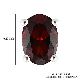 D'Joy Garnet Stud Earrings in Sterling Silver 1.85 ctw (Mozambique)