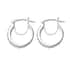 Simulated Champagne Diamond Hoop Earrings in Sterling Silver 1.10 ctw image number 3