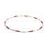 Red Agate (D) Beaded Paper Clip Chain Necklace 20 Inches in ION Plated RG Stainless Steel 6.00 ctw image number 2