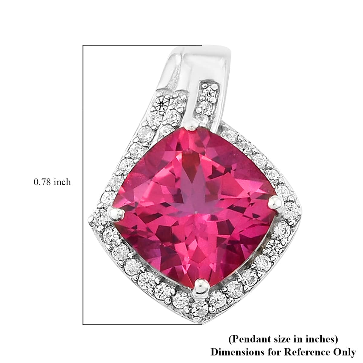 Pure Pink Mystic Topaz and Natural White Zircon Pendant in Platinum Over Sterling Silver 5.25 ctw image number 4