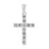 Simulated Diamond Cross Pendant in Sterling Silver 1.25 ctw image number 0