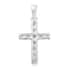 Simulated Diamond Cross Pendant in Sterling Silver 1.25 ctw image number 3