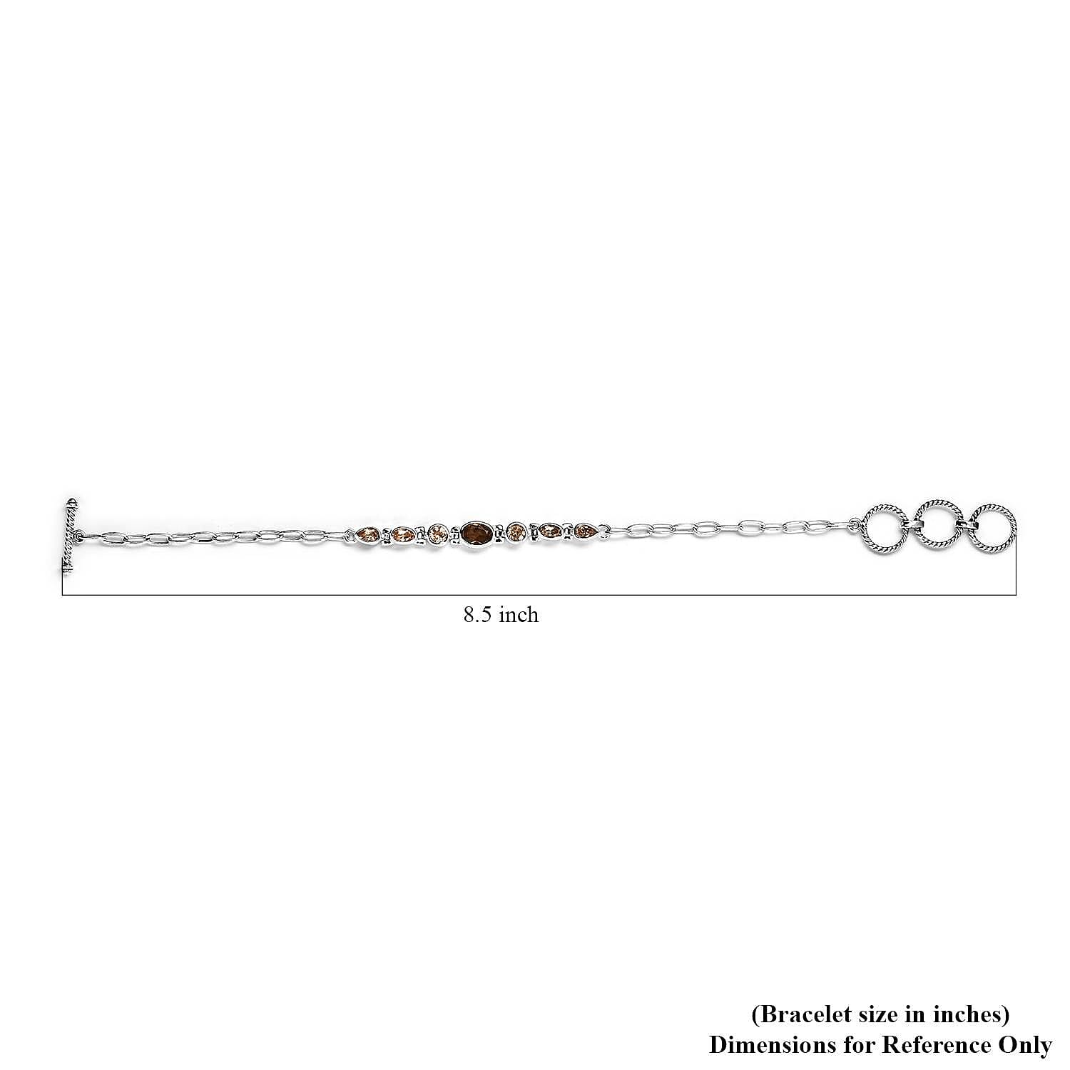 Artisan Crafted Ceylon Imperial Garnet Bracelet in Sterling Silver (7.25 In) 2.75 ctw