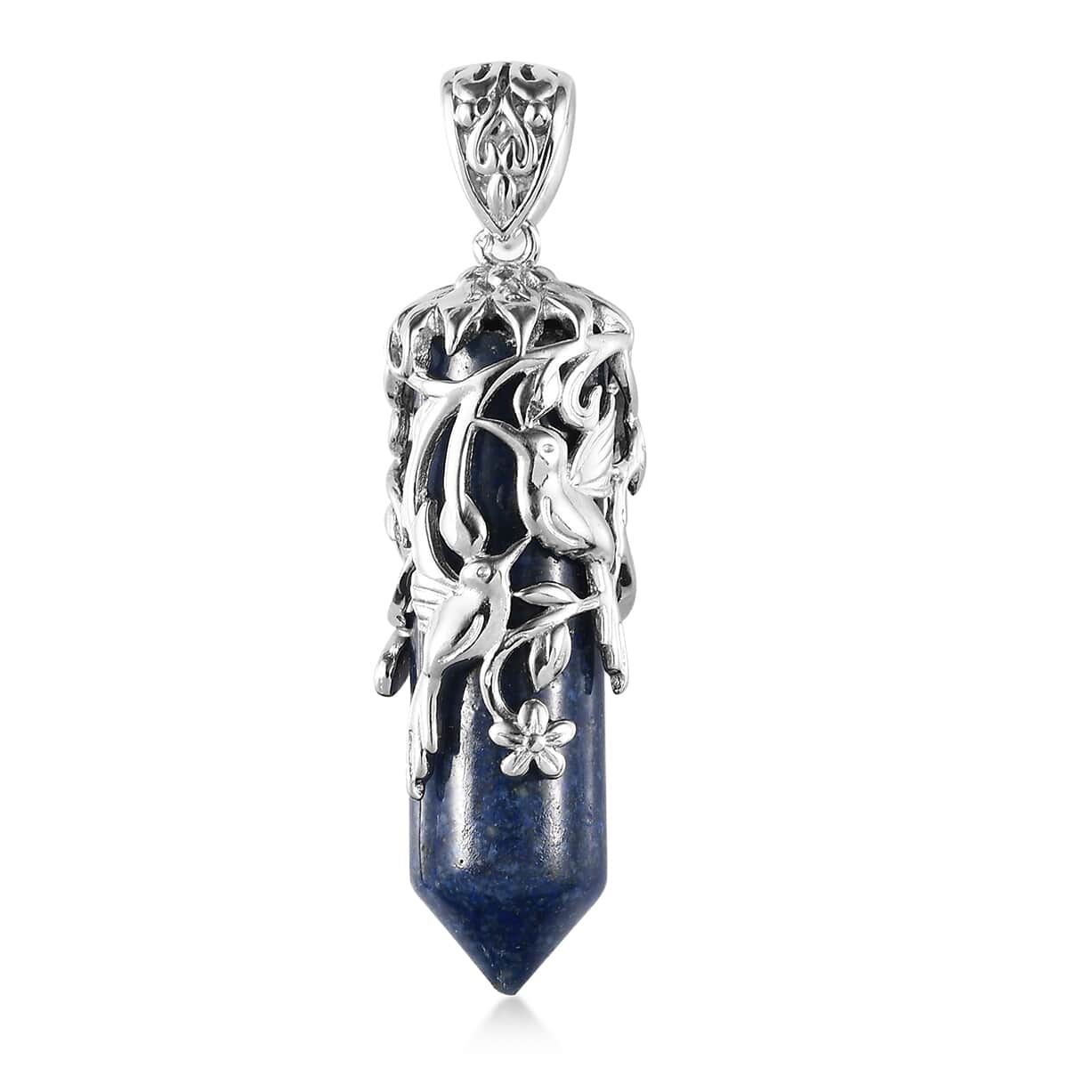 Lapis Lazuli Fancy Pendant in Platinum Over Copper 17.60 ctw image number 0