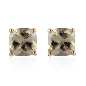 Iliana 18K Yellow Gold AAA Turkizite Solitaire Stud Earrings 2.80 ctw