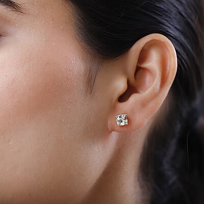Iliana AAA Turkizite 2.80 ctw Solitaire Stud Earrings in 18K Yellow Gold