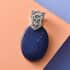 Lapis Lazuli Solitaire Pendant in Sterling Silver 23.85 ctw image number 1