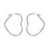 Heart Shaped Hoop Earrings in Stainless Steel image number 0