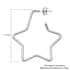 Celestial Star Shaped Hoop Earrings in Stainless Steel image number 2