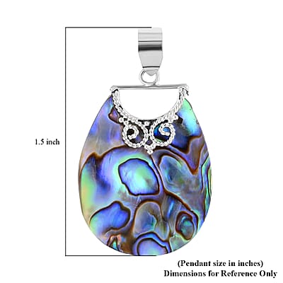 Abalone Shell Pendant in Sterling Silver