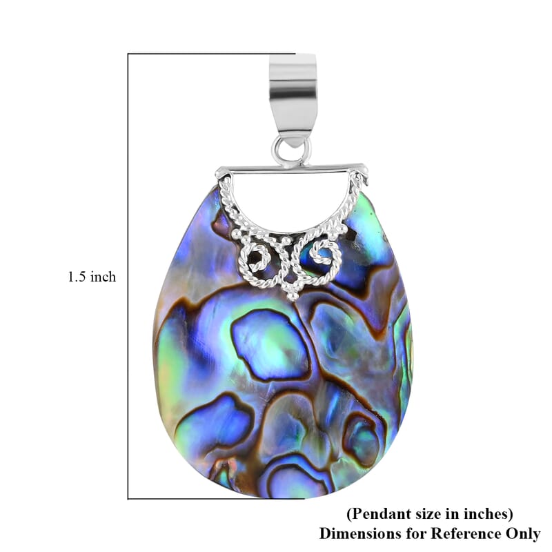 Abalone Shell Pendant in Sterling Silver