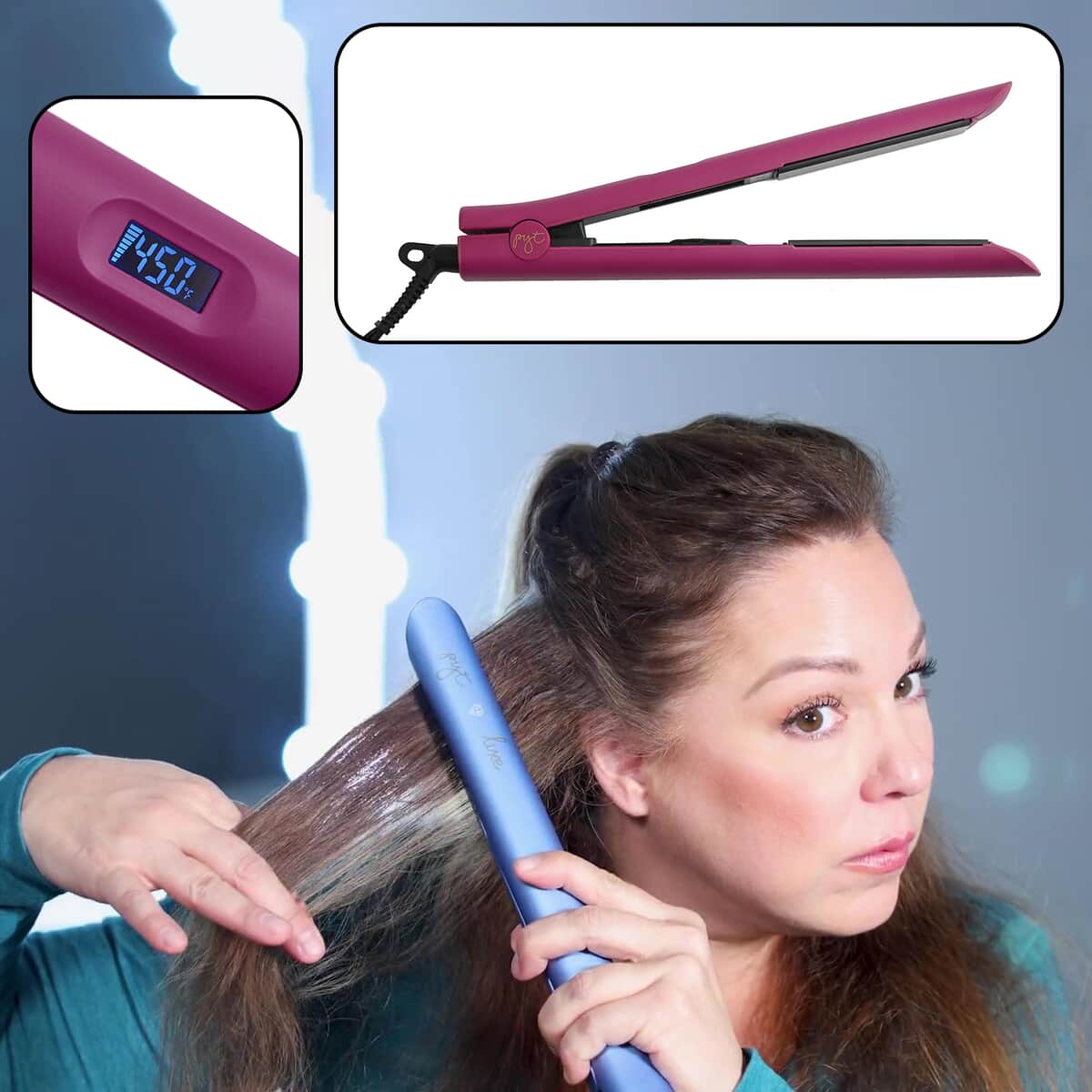 PYT HAIR 1 In Ion Fusion 2.0 Pro Digital Ceramic Styler - Purple Amethyst image number 1