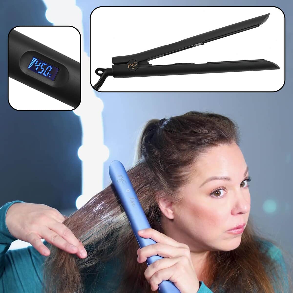 PYT HAIR 1 In Ion Fusion 2.0 Pro Digital Ceramic Flat Iron - Black image number 1