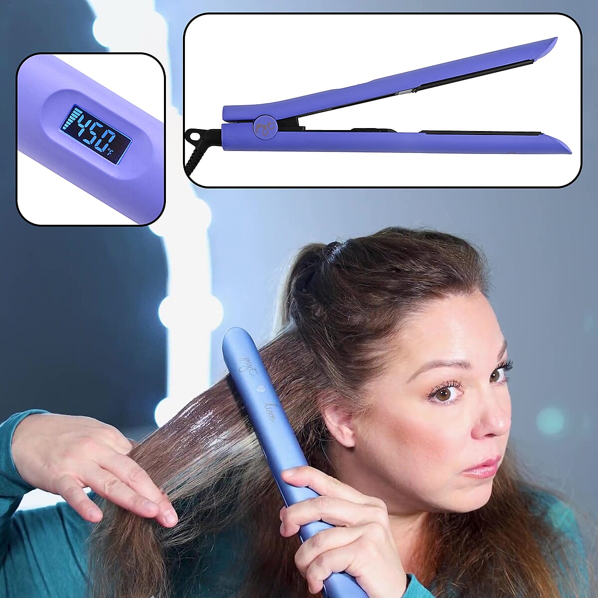 PYT HAIR 1 In Ion Fusion 2.0 Pro Digital Ceramic Flat Iron - Tanzanite image number 1