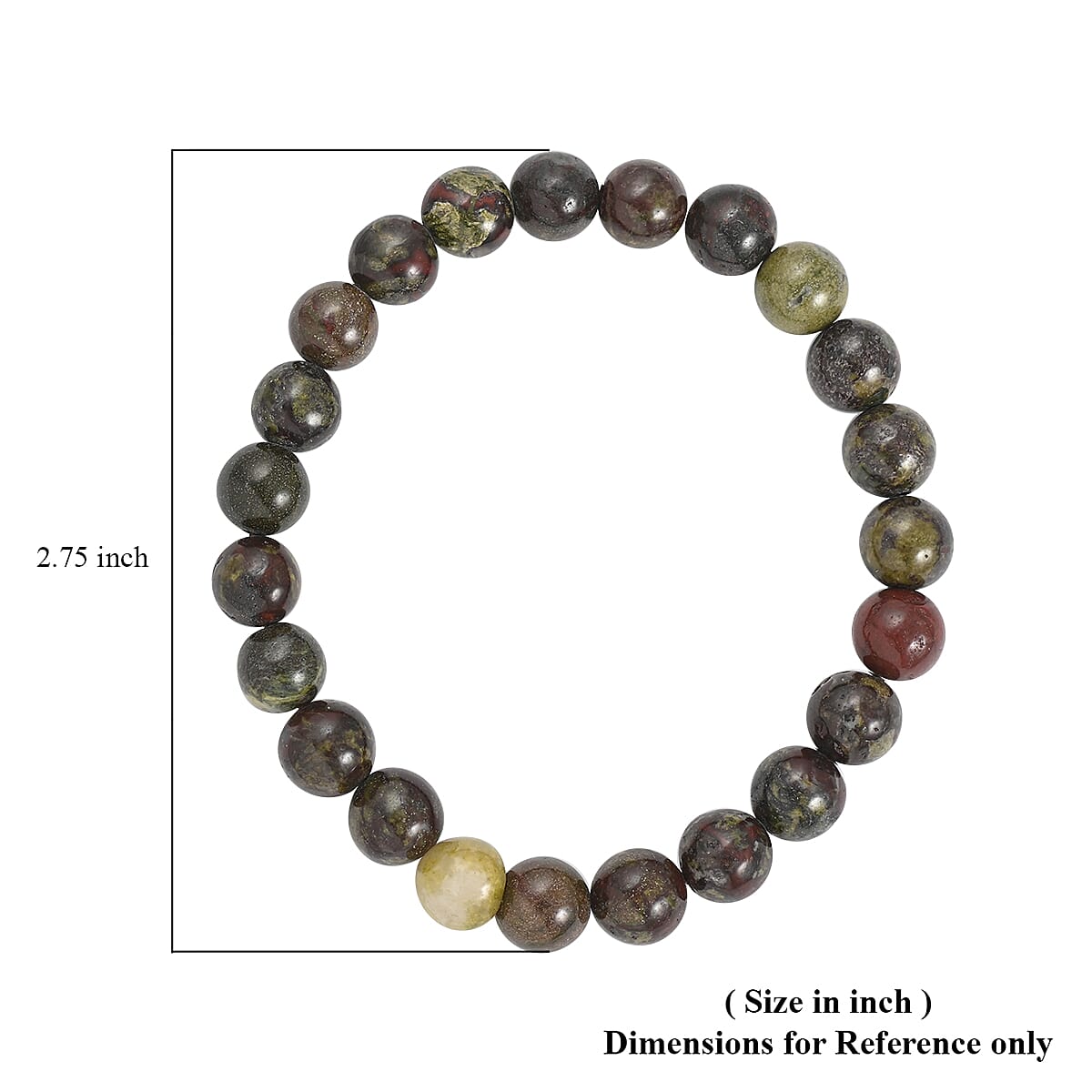 Bloodstone Beaded Stretch Bracelet 80.00 ctw