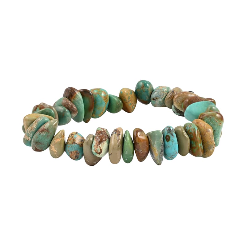 PICK OF THE SHOW Turquoise Beaded Stretch Bracelet 161.50 ctw