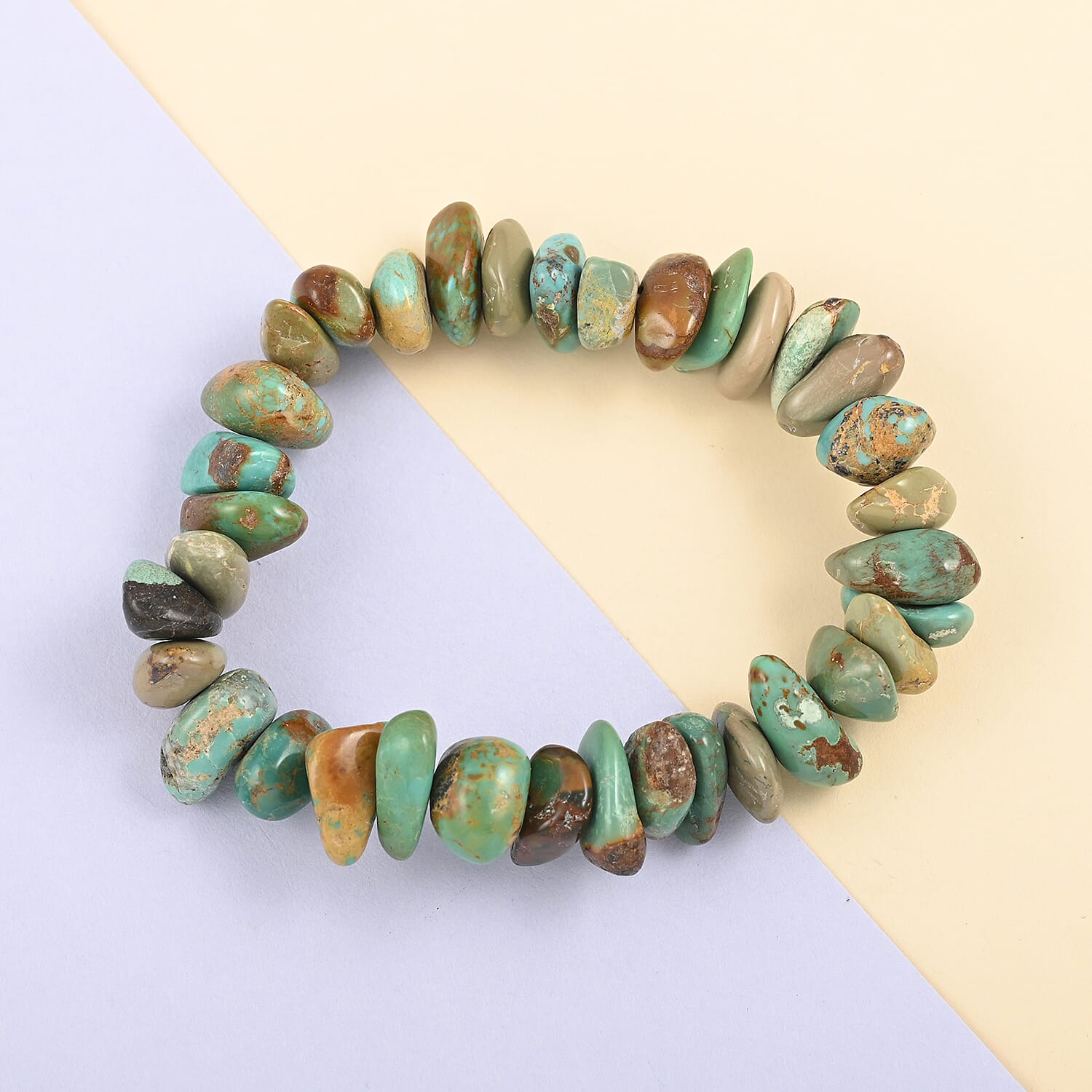 PICK OF THE SHOW Turquoise Beaded Stretch Bracelet 161.50 ctw
