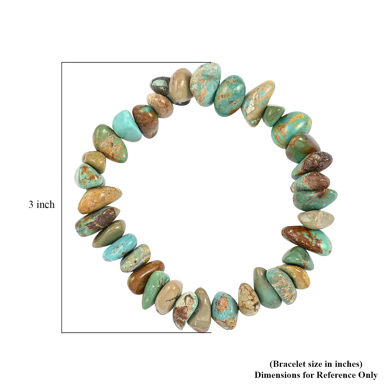 PICK OF THE SHOW Turquoise Beaded Stretch Bracelet 161.50 ctw