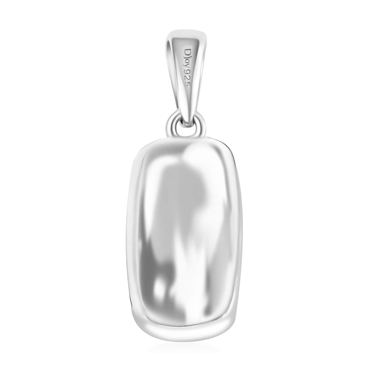 Fire Opal Chips Elongated Pendant in Sterling Silver 5.00 ctw image number 3