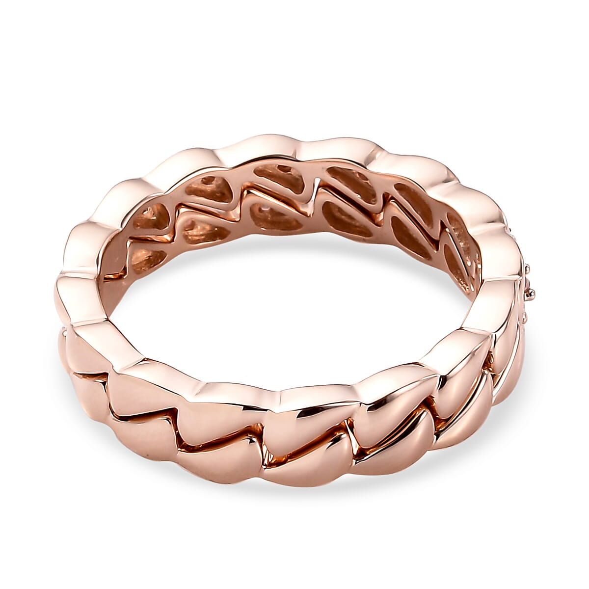 Uncut Natural Pink Diamond Stackable Band Ring in Vermeil Rose Gold Over Sterling Silver (Size 7.0) 0.10 ctw image number 5