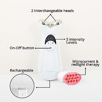 Nuovaluce Anti Aging Microcurrent & Red Light Therapy Device Wrinkle Reducing & Skin Tightening Device Handheld Skin Care Machine to Lift