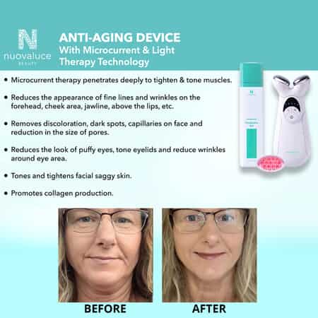 Nuovaluce Anti Aging Microcurrent & Red Light Therapy Device Wrinkle Reducing & Skin Tightening Device Handheld Skin Care Machine to Lift image number 3