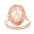 Certified & Appraised Iliana 18K Rose Gold AAA Marropino Morganite and G-H SI Diamond Halo Ring (Size 10.0) 6.60 Grams 12.70 ctw image number 4
