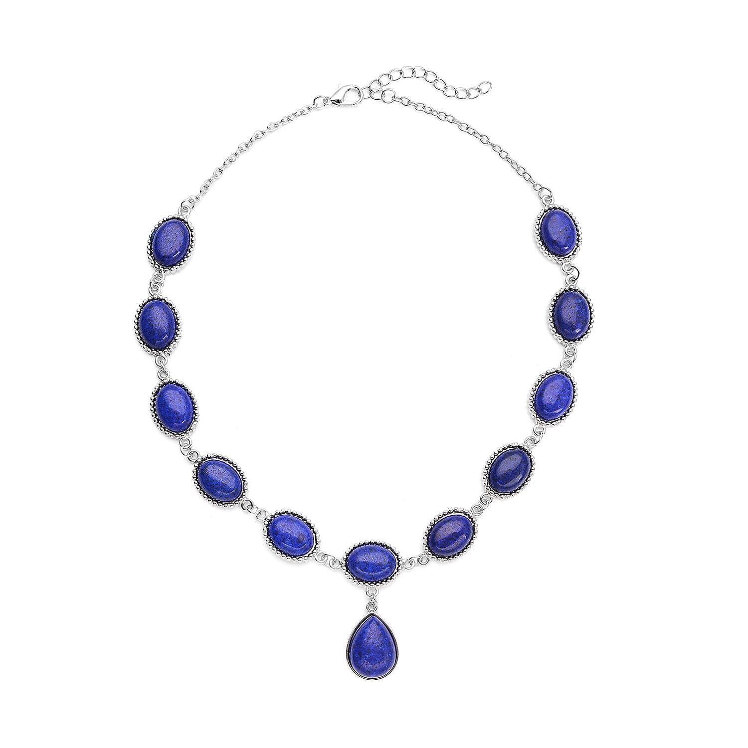 Lapis Lazulli in Silvertone