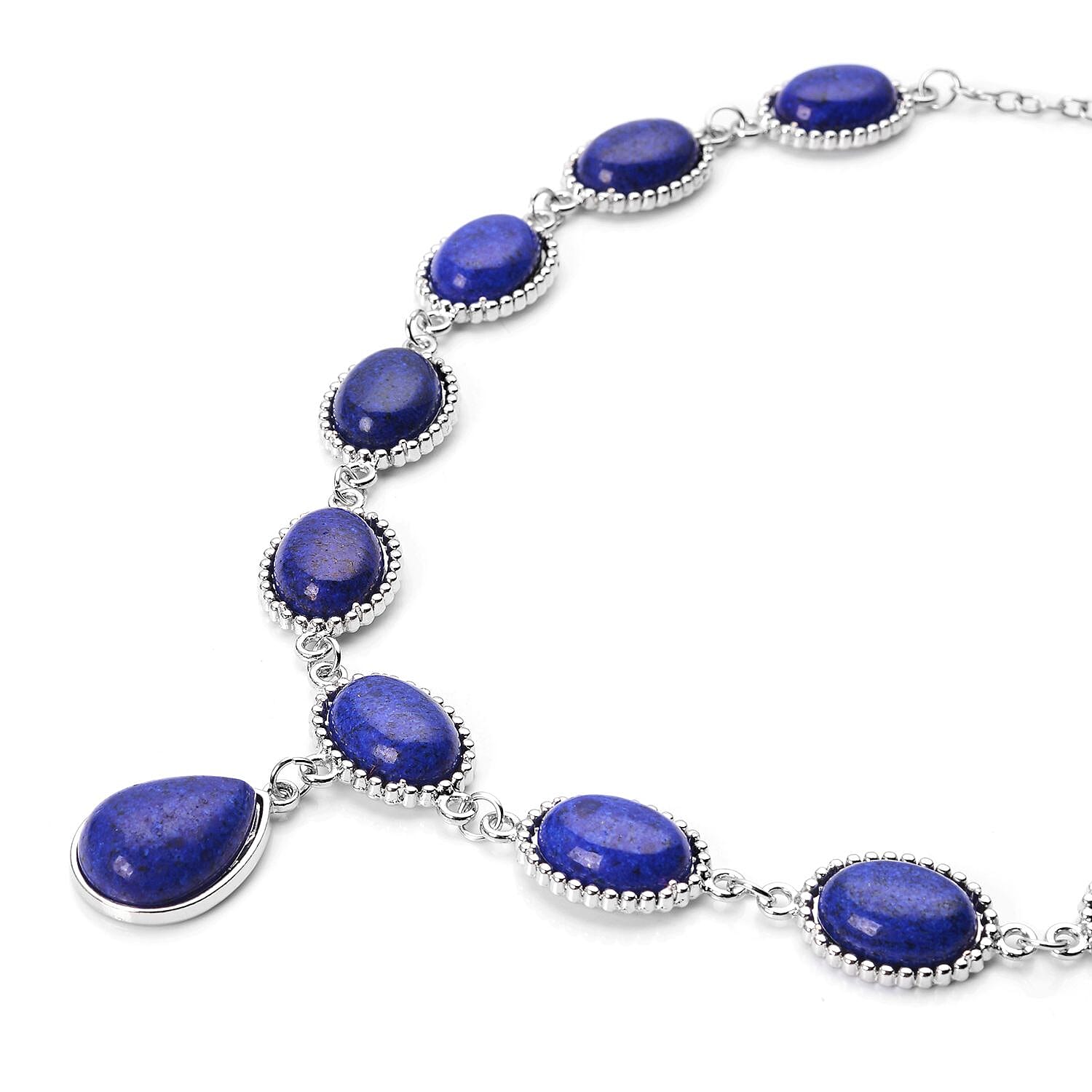 Lapis Lazulli in Silvertone