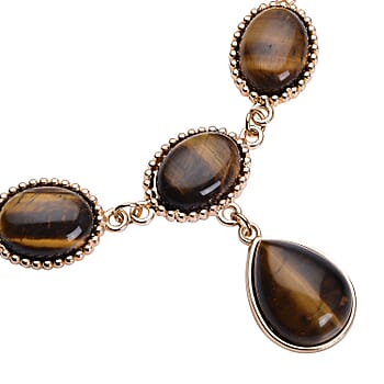 South African Yellow Tigers Eye in Goldtone - Product card gallery slide 3 (9431345070335)