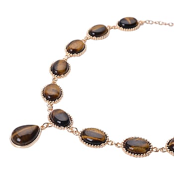 South African Yellow Tigers Eye in Goldtone - Product card gallery slide 4 (9431345070335)