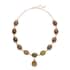 Unakite Pendant Necklace 18-20 Inches in Goldtone 150.00 ctw image number 0