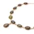 Unakite Pendant Necklace 18-20 Inches in Goldtone 150.00 ctw image number 2