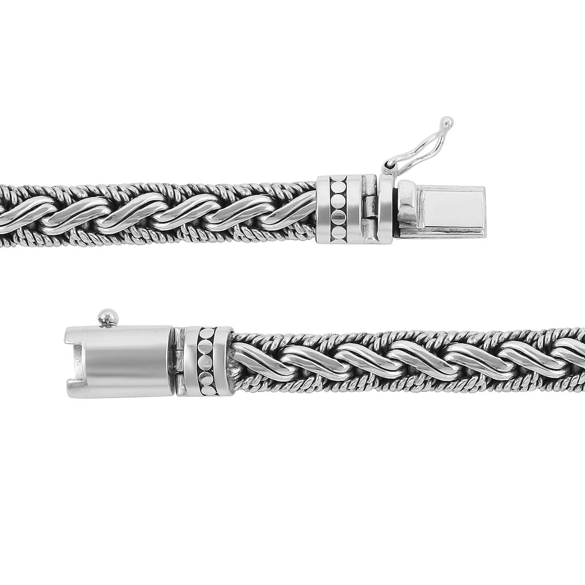 BALI LEGACY Sterling Silver 12mm Braided Bracelet (6.75 In) 41.75 Grams image number 3