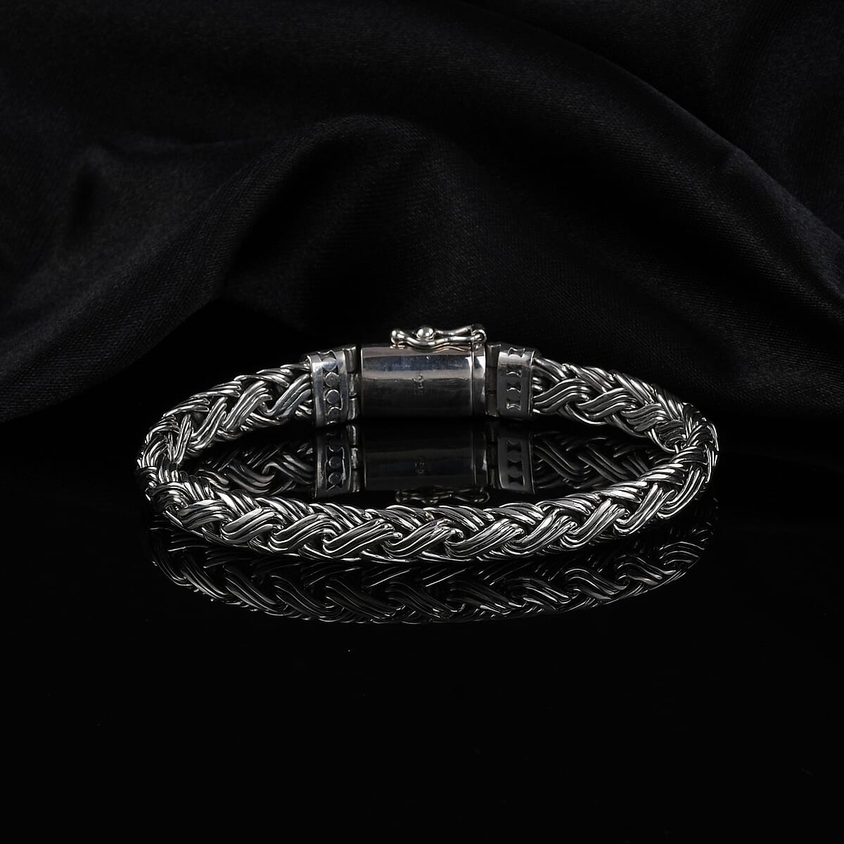 BALI LEGACY Sterling Silver 12mm Braided Bracelet (7.50 In) 35.65 Grams image number 1