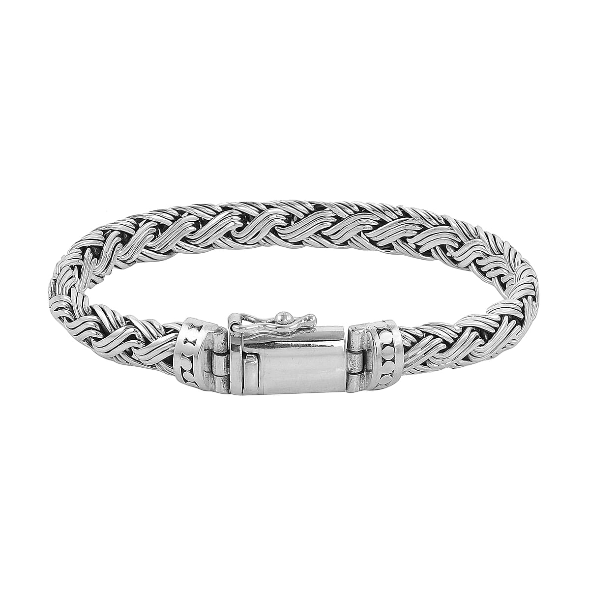 BALI LEGACY Sterling Silver 12mm Braided Bracelet (7.50 In) 35.65 Grams image number 2