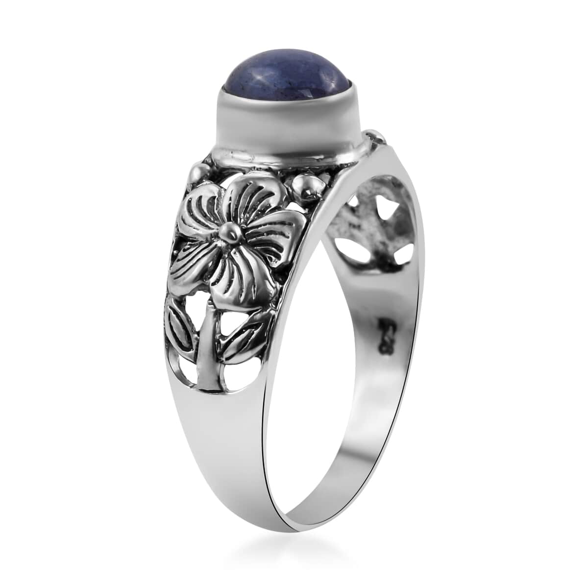 Bali Legacy Tanzanite Floral Ring in Sterling Silver (Size 7.0) 1.75 ctw image number 3