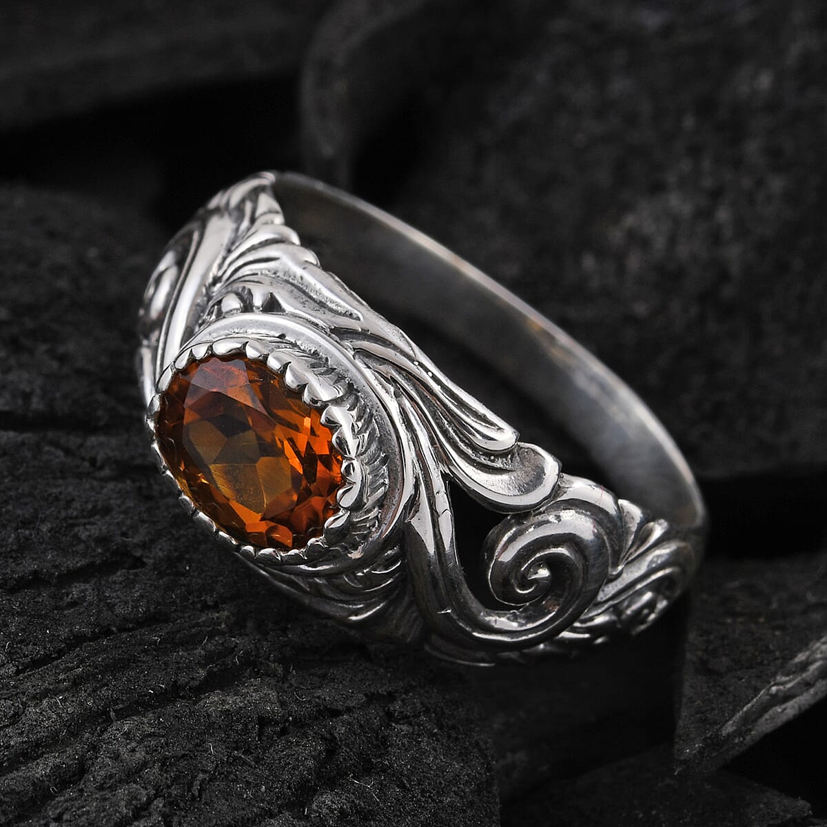 BALI LEGACY Santa Ana Madeira Citrine Ring in Sterling Silver (Size 10.0) 1.25 ctw image number 1