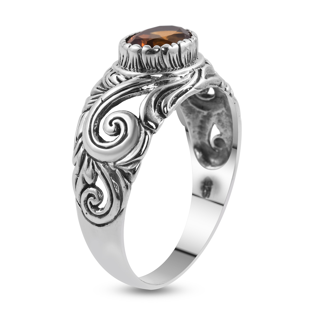 Bali Legacy Santa Ana Madeira Citrine Ring in Sterling Silver (Size 10.0) 1.25 ctw