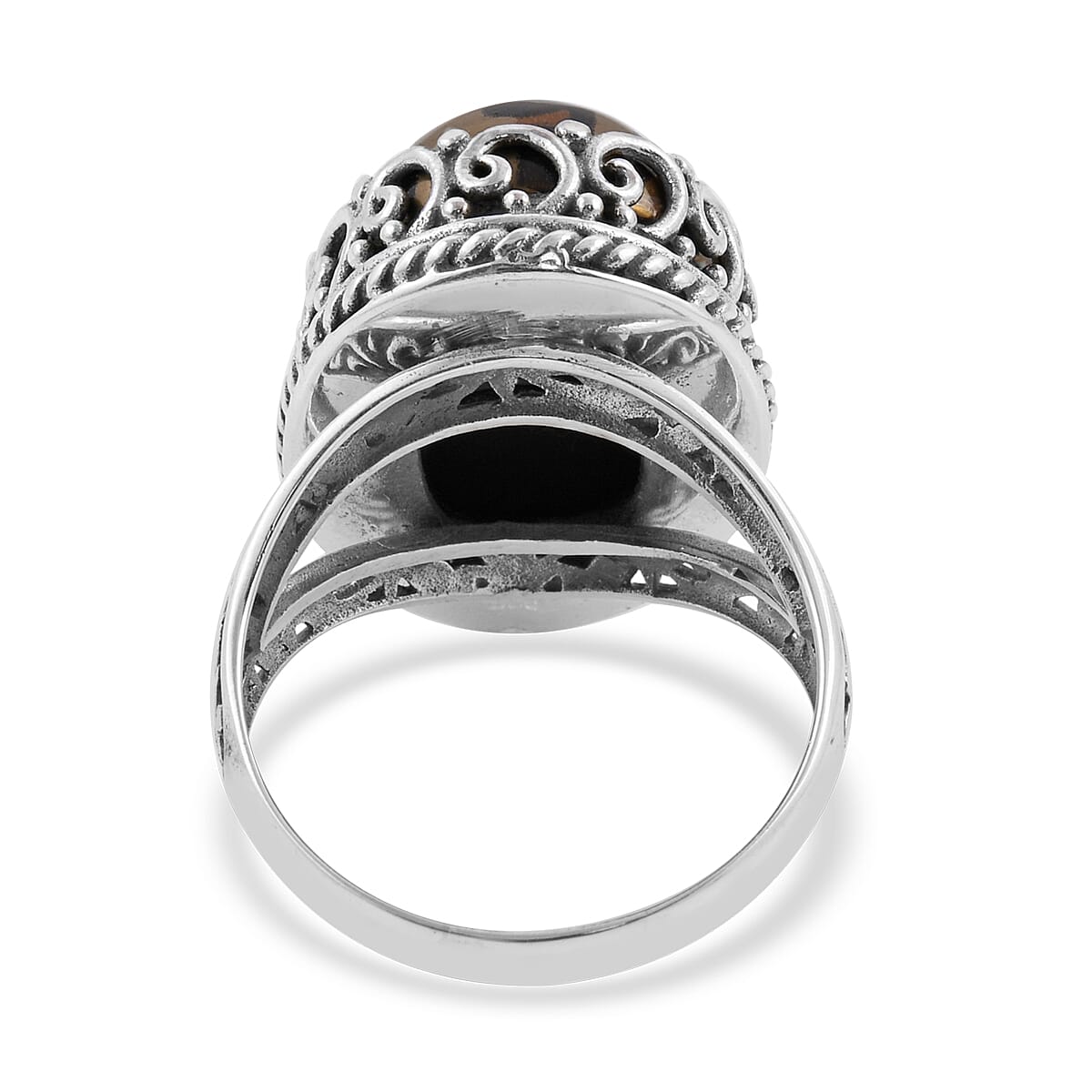 Bali Legacy Leopard Color Window Drusy Quartz Ring in Sterling Silver (Size 8.0) 9.20 Grams 19.25 ctw image number 4