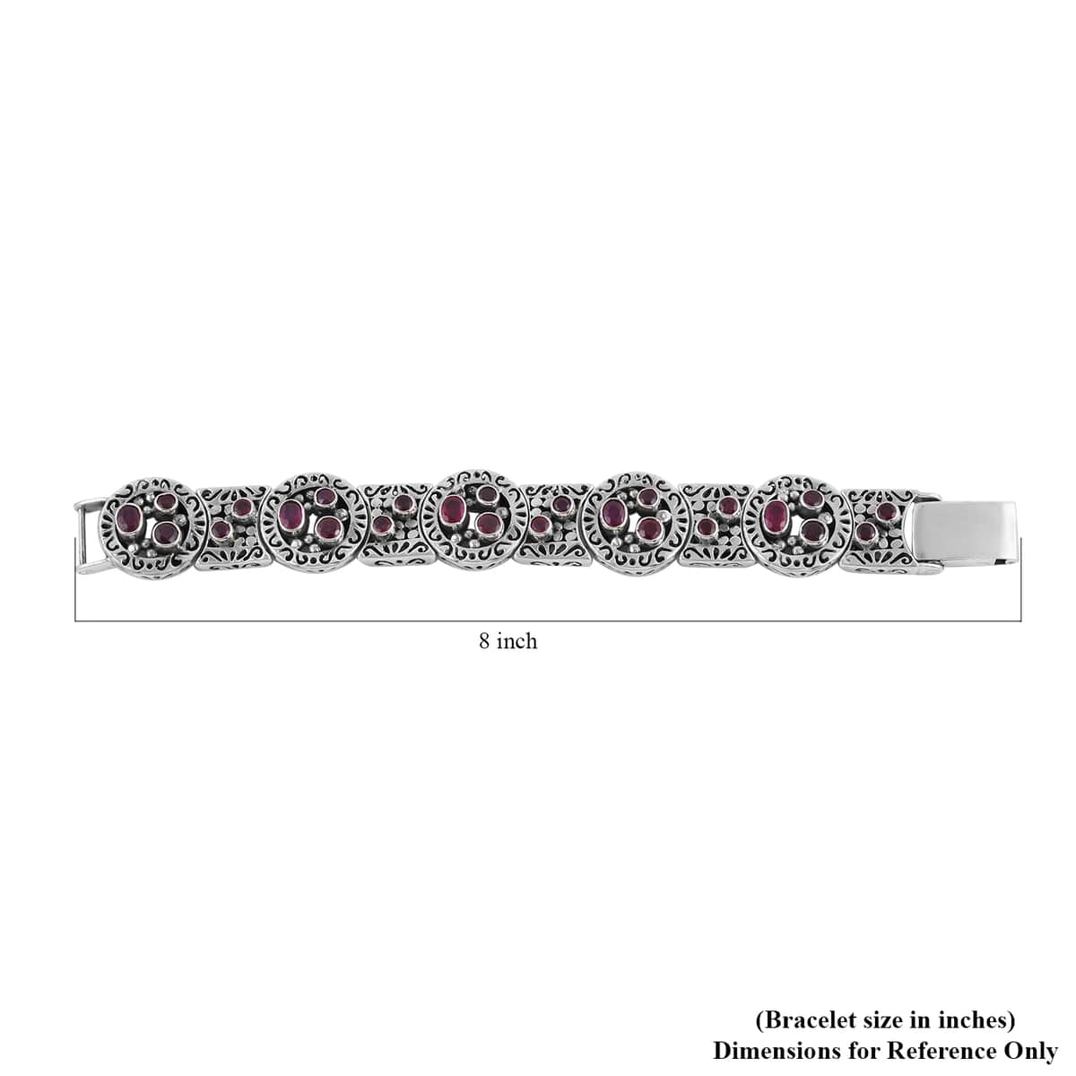 BALI LEGACY Niassa Ruby Bracelet in Sterling Silver (7.00 In) (61 g) 15.40 ctw image number 4