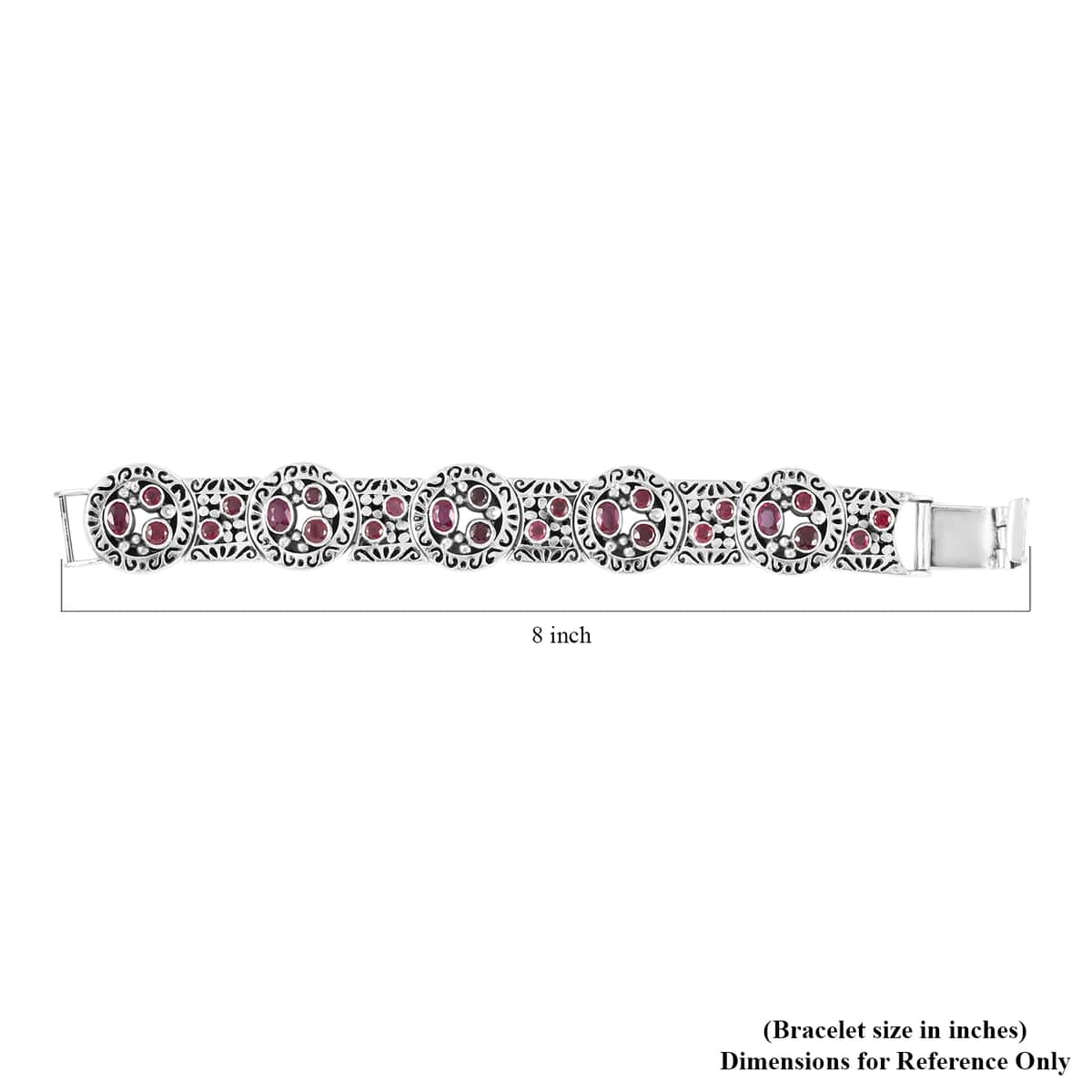 BALI LEGACY Niassa Ruby Bracelet in Sterling Silver (7.00 In) (61 g) 15.40 ctw image number 5